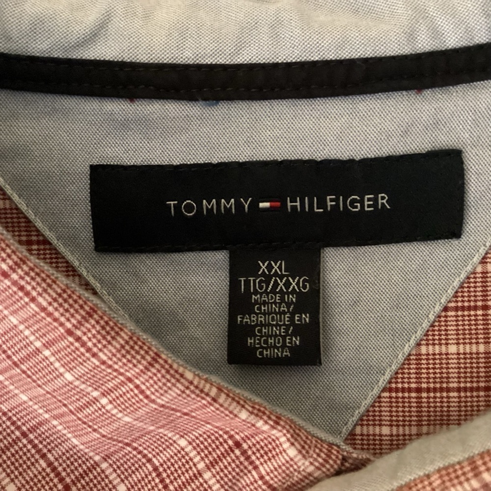 Tommy Hilfiger Men’s Plaid Short Sleeve Button Down Shirt. Size XXL - Picture 4 of 5